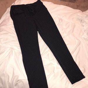 Forever 21 black and white pin striped pants
